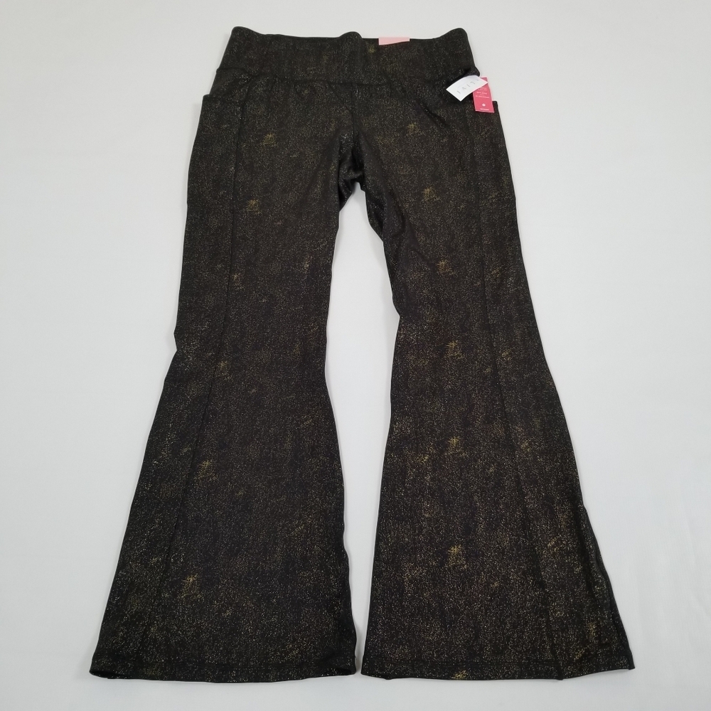 LIVI for Lane Bryant Wicking Flare Pant Shimmer Glitter 18/20 NWT